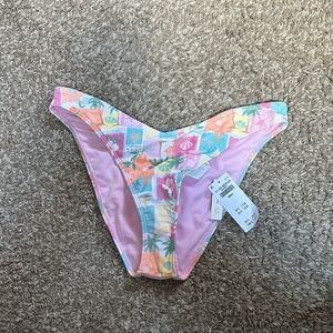 Hollister Tropical Print Cheeky Bikini Bottoms